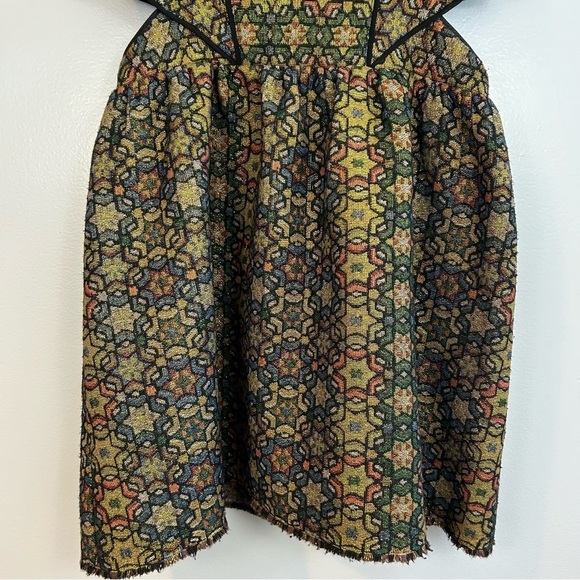 NWT Ecote Urban Outfitters Metallic Catherdal Party Mini Dress Size 6 - Picture 5 of 16